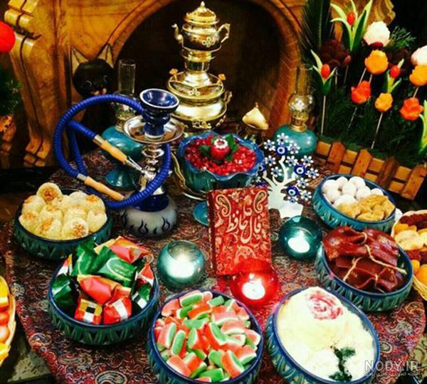 44 عکس از سفره شب یلدا دلپذیر و زیبا 44 عکس از سفره شب یلدا دلپذیر و زیبا