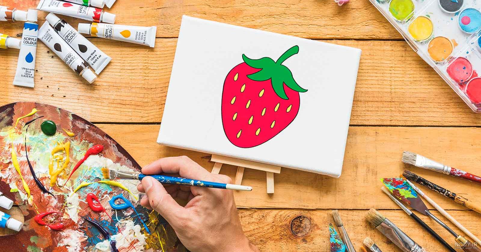 عکس نقاشی دختر توت فرنگی ساده - عکس نودی عکس نقاشی دختر توت فرنگی ساده - عکس نودی