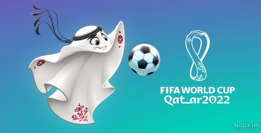 نقاشی جام جهانی 2022 فیفا از ضربه زدن یک بازیکن فوتبال به توپ فوتبال 21192  | رزتم