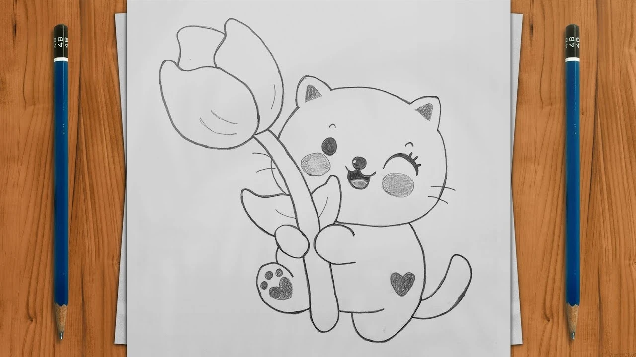 نقاشی ساده بچه گانه زیبا