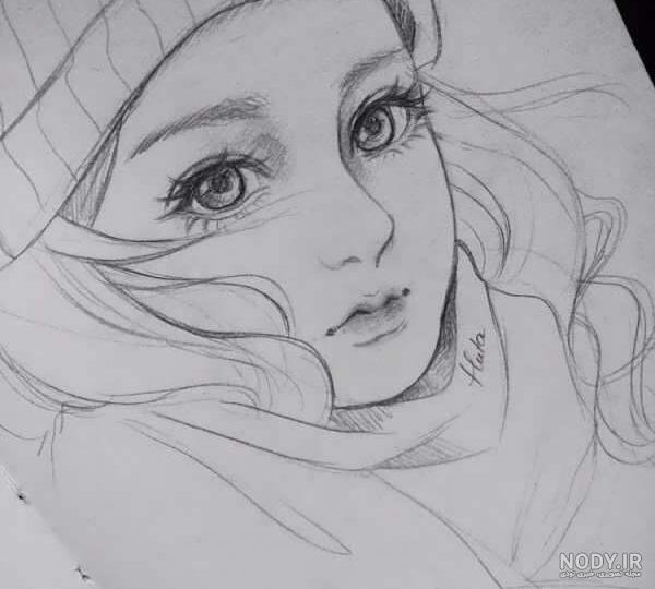 نقاشی فانتزی دخترانه ساده و آسان با مداد رنگی نقاشی فانتزی دخترانه ساده و آسان با مداد رنگی