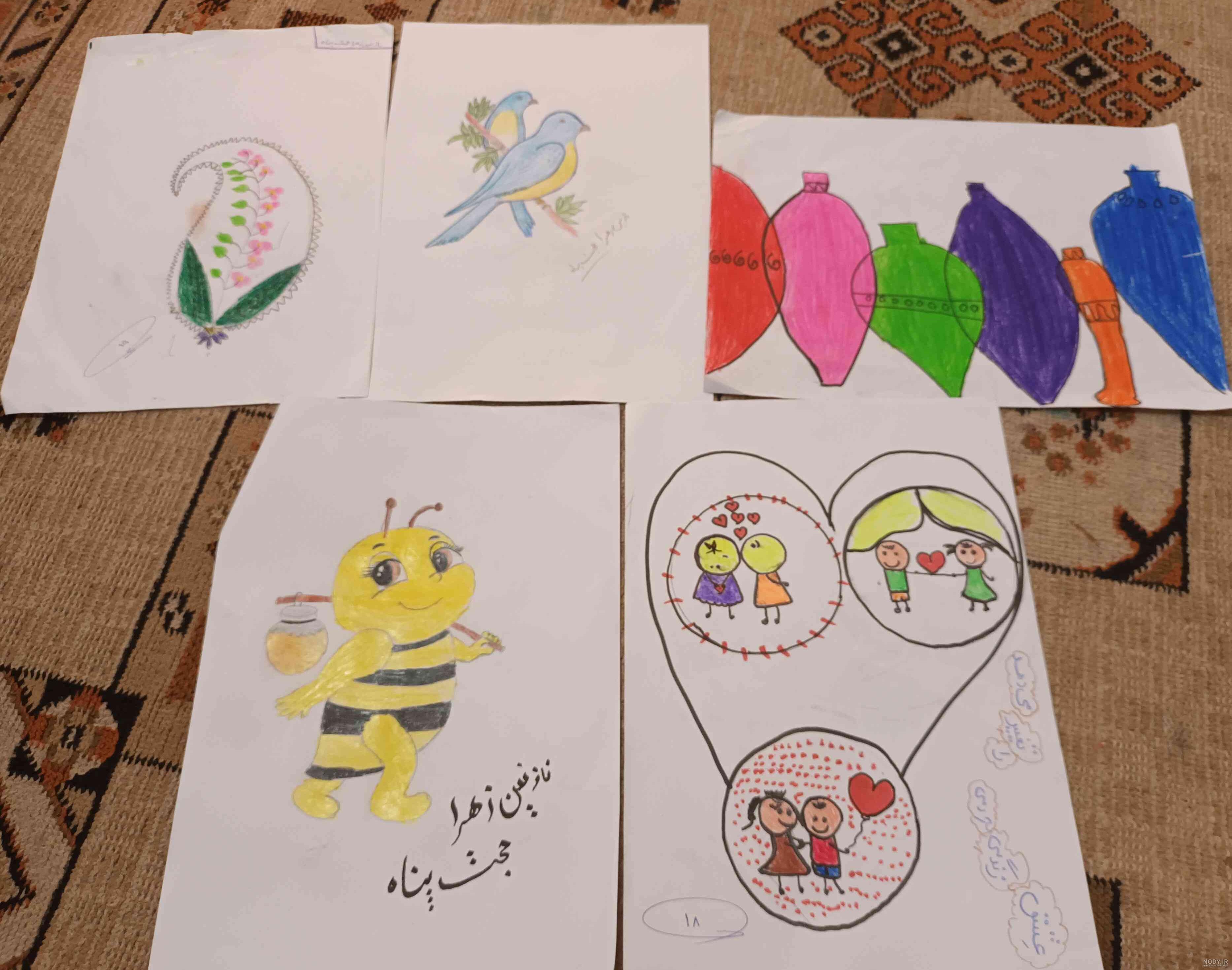 نقاشی کودکانه دلنشین _ نقاشی زیبای طبیعت نقاشی کودکانه دلنشین _ نقاشی زیبای طبیعت