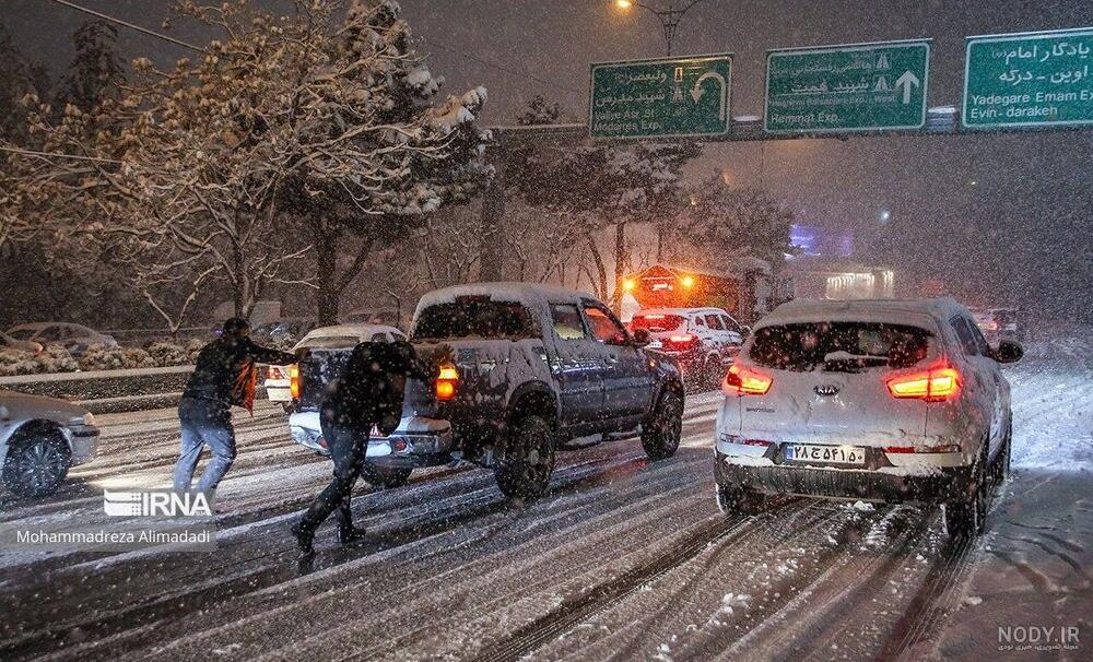 عکس خفن عکس برف در شب طبیعی