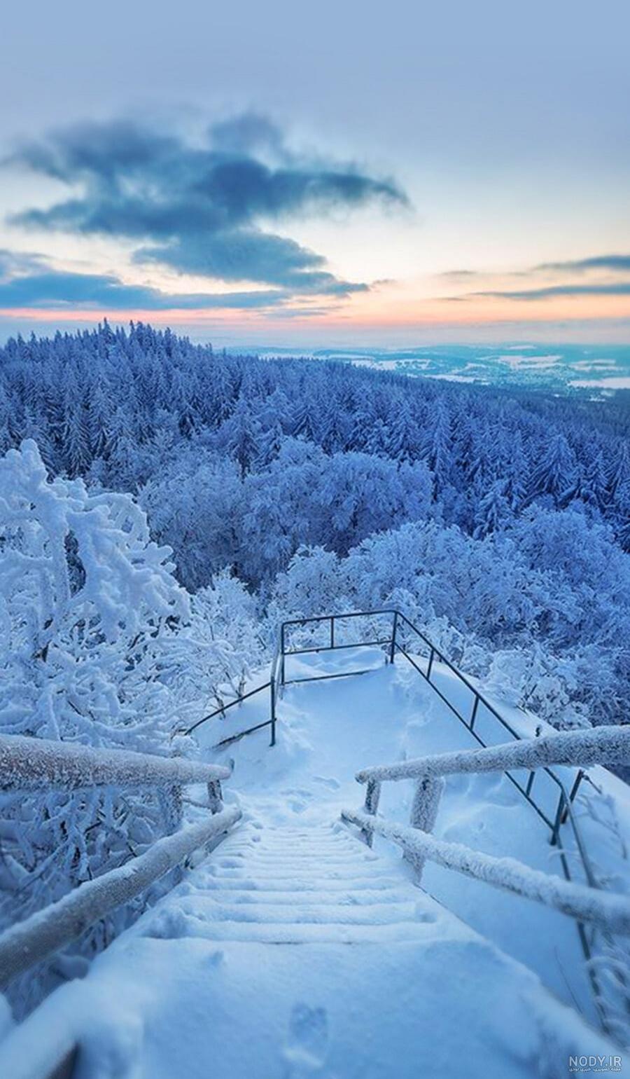 عکس خفن عکس برف در شب طبیعی