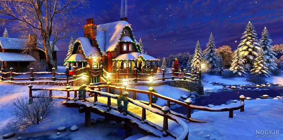 عکس برف کریسمس
