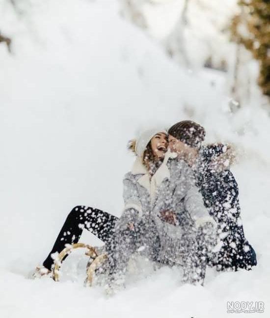عکس پروفایل برفی عاشقانه