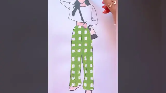 نقاشی لباس آسان دخترانه نقاشی لباس آسان دخترانه