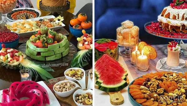 ایده سفره شب یلدا ساده
