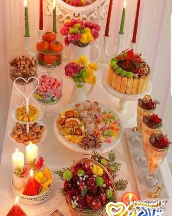 ایده سفره شب یلدا ساده