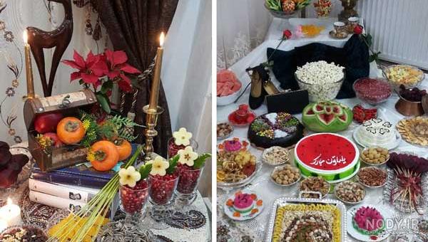ایده سفره شب یلدا ساده و شیک