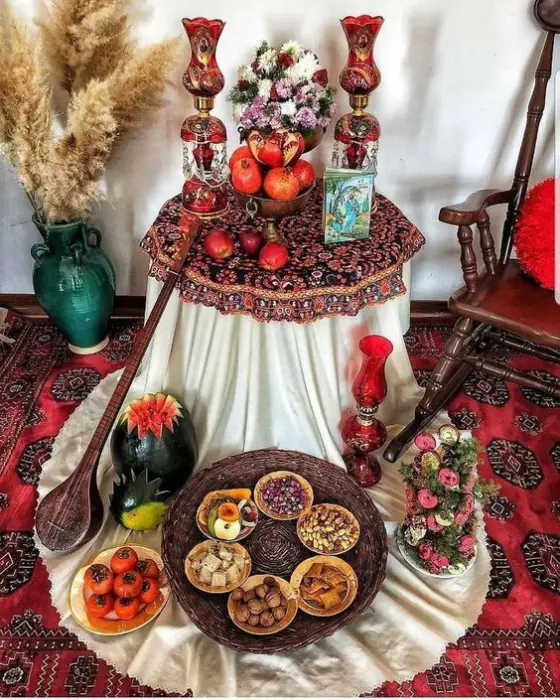 ایده میز یلدایی برای مدرسه ایده میز یلدایی برای مدرسه