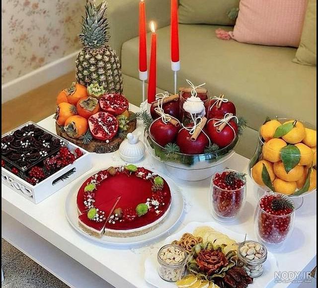 ایده میز یلدایی ساده ایده میز یلدایی ساده