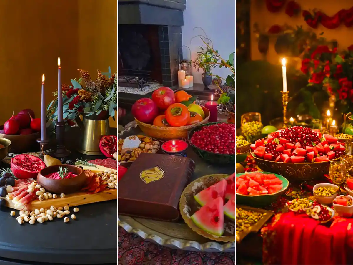 تزیین سفره شب یلدا برای عروس + 50 دیزاین جدید و مدرن