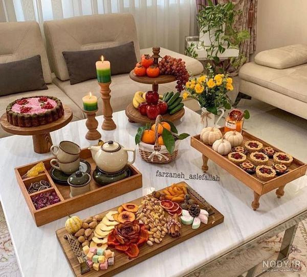 سفره شب یلدا 1400 | ایده های دکور میز یلدایی | Food videos cooking, Food,  Food videos