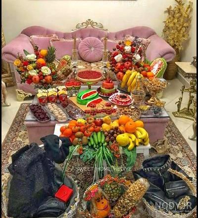 ایده انواع سبک چیدمان سفره شب چله / دیزاینی فوق العاده برای یلدای عروس یا  ساده و لوکس