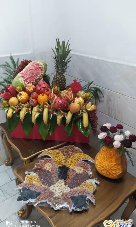 تزیین سفره شب یلدا لاکچری عروس 2023؛ هیچ کجا ندیدی از زیباییش هرچی بگم کمه  - گلی خانوم