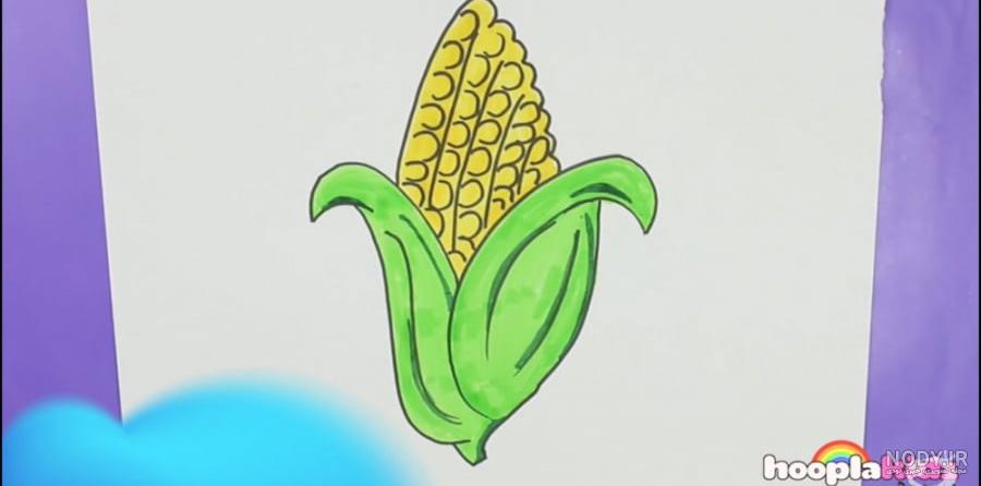 نقاشی ذرت و بادمجان