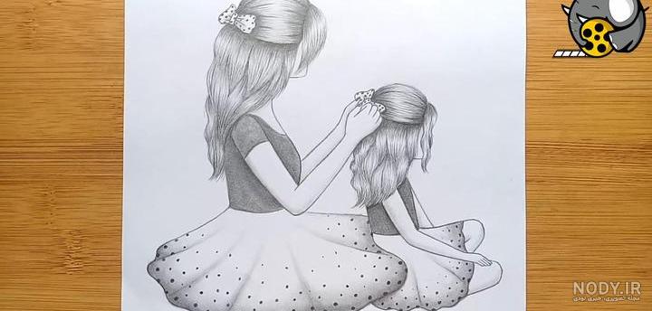 نقاشی روز مادر ساده