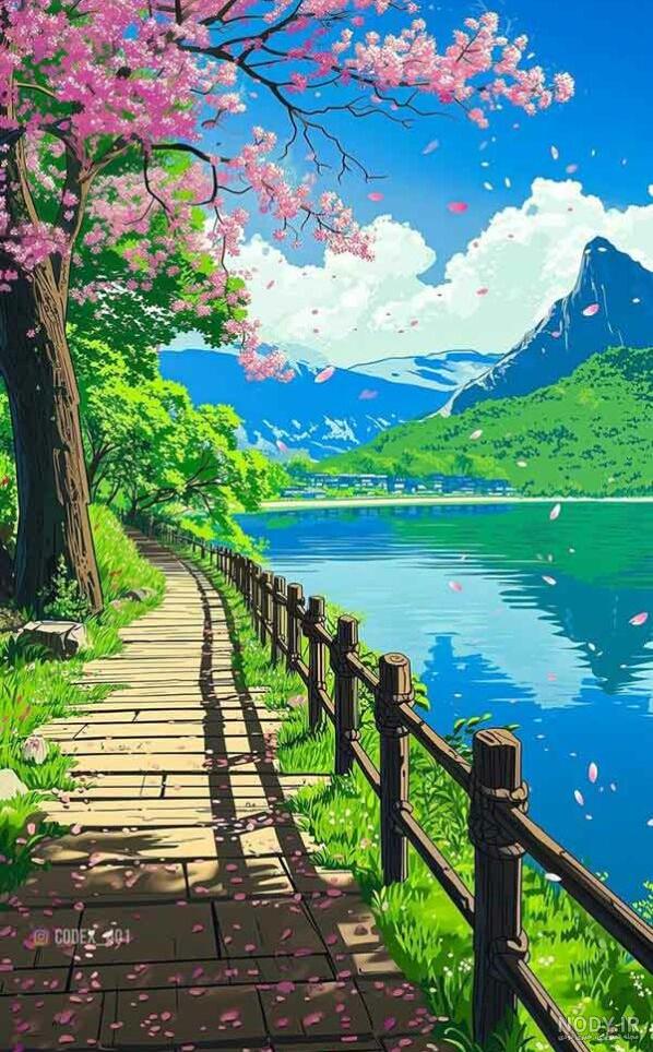نقاشی طبیعت سخت سیاه و سفید