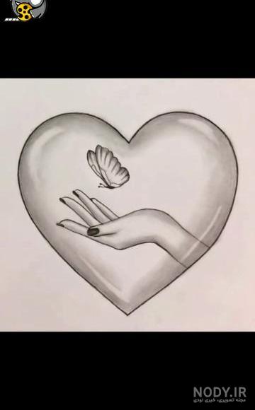 نقاشی قلب بزرگ و کوچک نقاشی قلب بزرگ و کوچک
