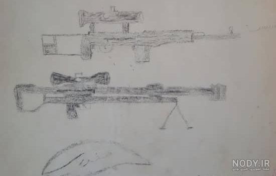 نقاشی تفنگ آسان