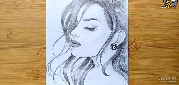 نقاشی نقاشی صورت دخترانه