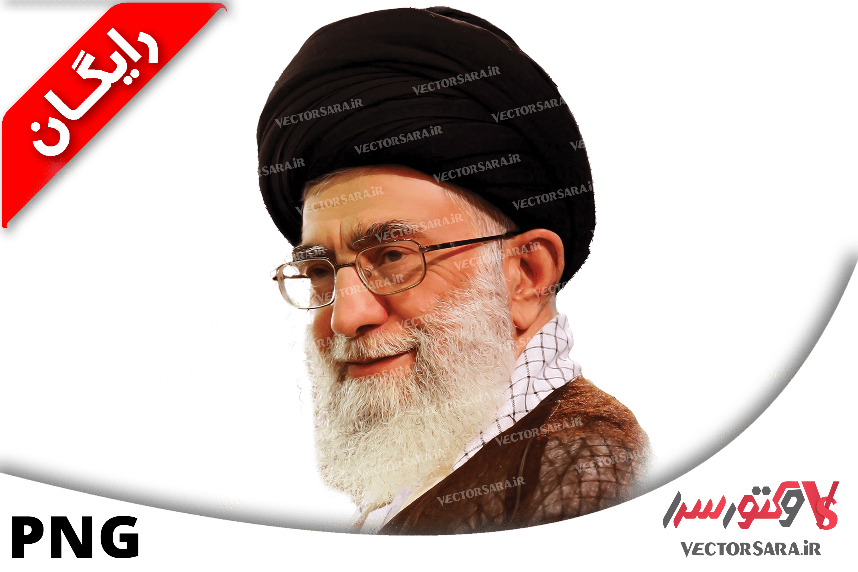 عکس بدون پس زمینه قاب عکس امام خمینی و امام خامنه ای رهبر جمهوری اسلامی  ایران