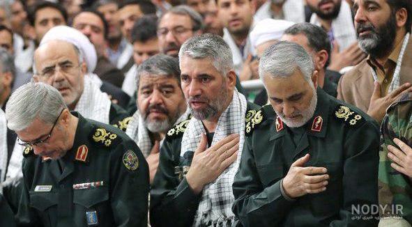 عکس حاج قاسم سلیمانی با رهبر انقلاب