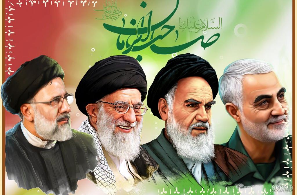 عکس رهبری و امام و حاج قاسم