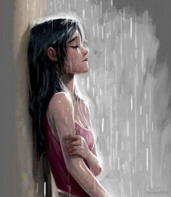 عکس عاشقانه و غمگین دختر تنها برای پروفایل دخترونه
