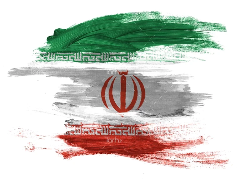 عکس نقاشی پرچم ایران روی صورت