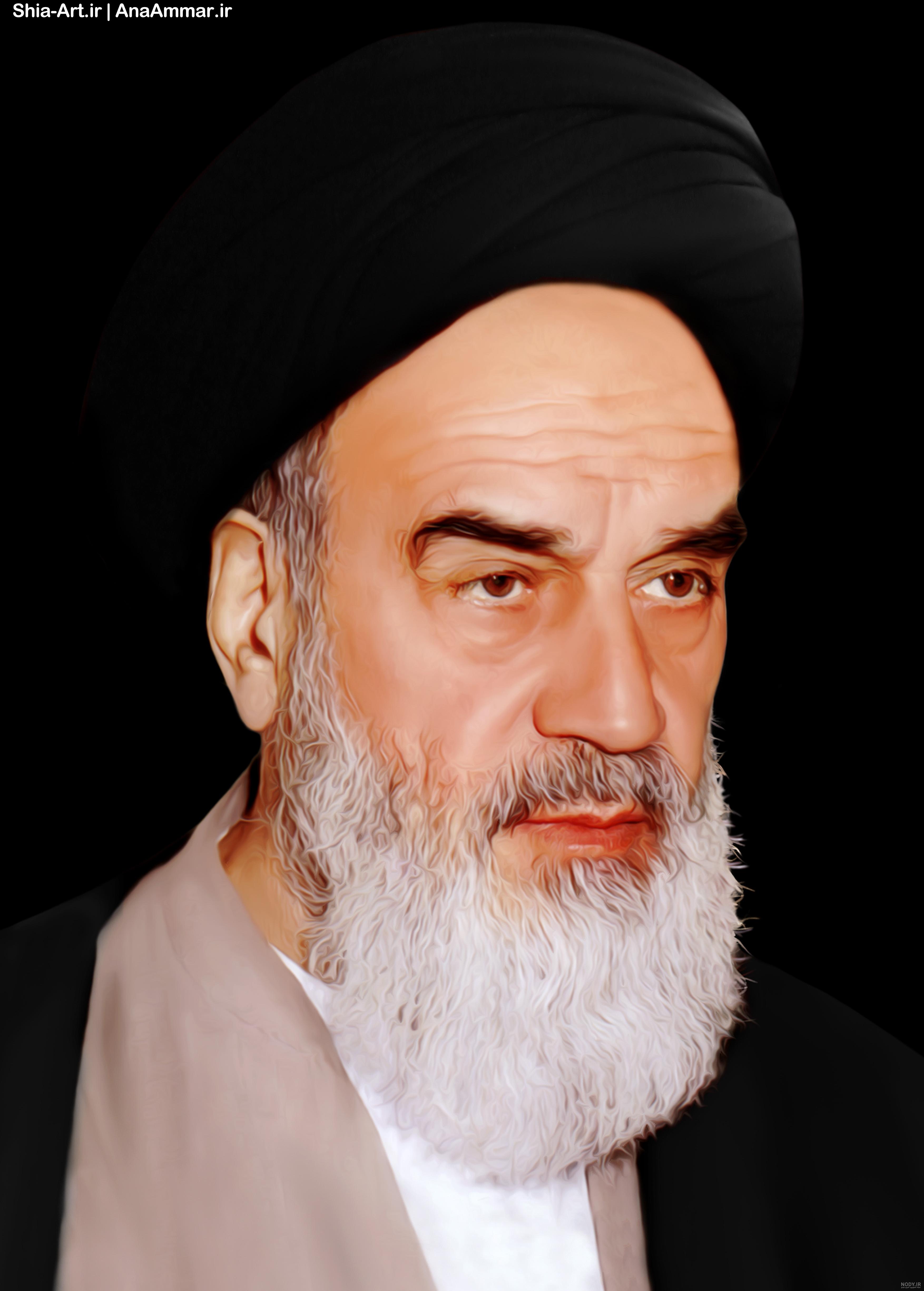 قاب عکس رهبری و امام خمینی
