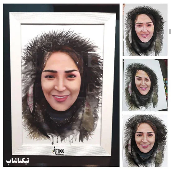 نقاشی صورت با آبرنگ ساده