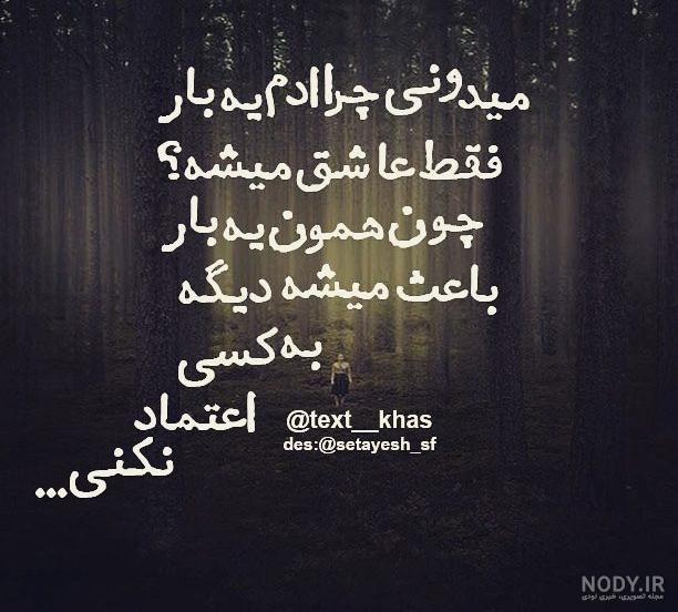 عکس نوشته اعتماد ندارم - عکس نودی