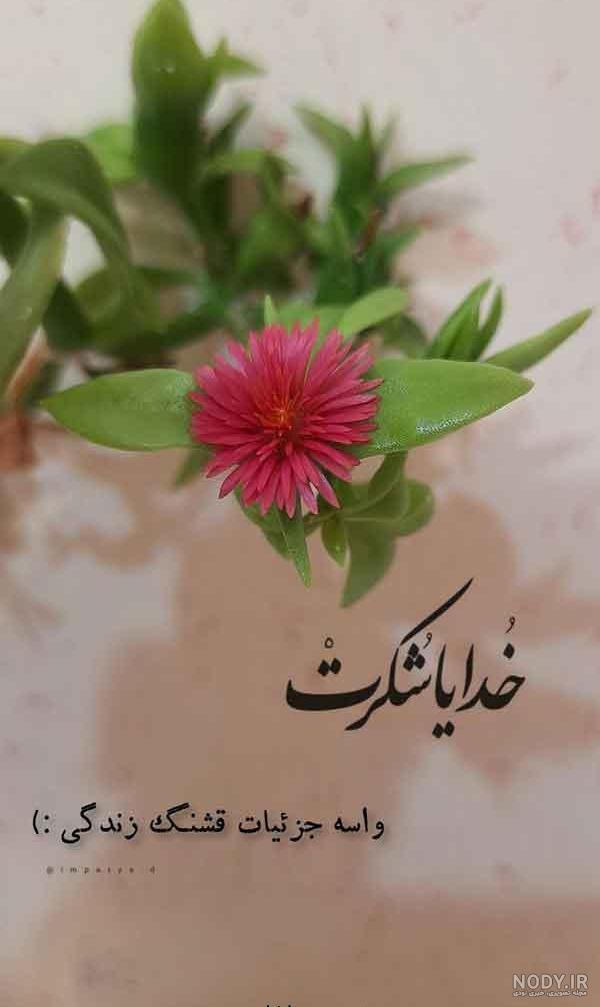 عکس نوشته زیبای خدایا شکرت - عکس نودی