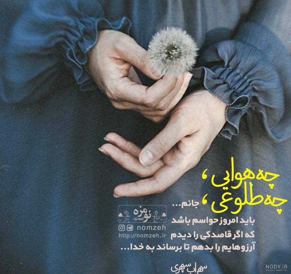 جمله سهراب سپهری : زندگی فهم نفهمیدن‌ هاست آسمان + عکس نوشته