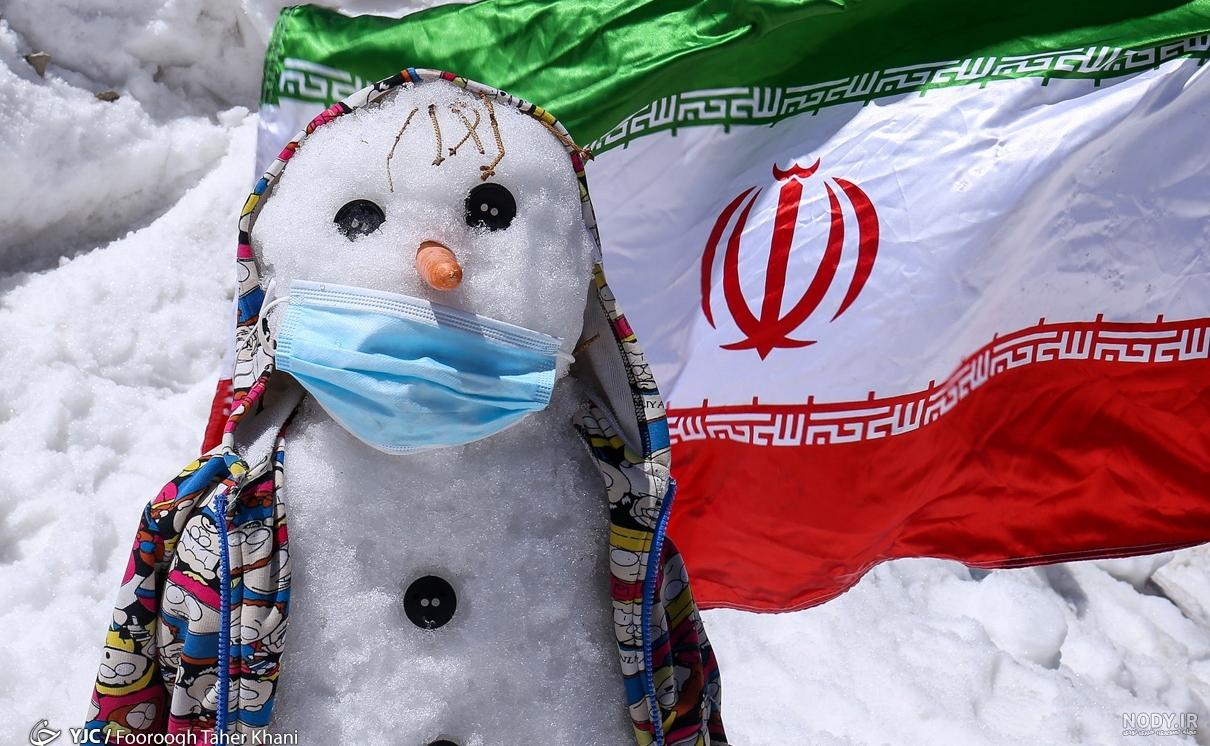 عکس بزرگترین آدم برفی ایران - عکس نودی