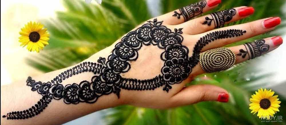 عکس حنا روی دست عروس
