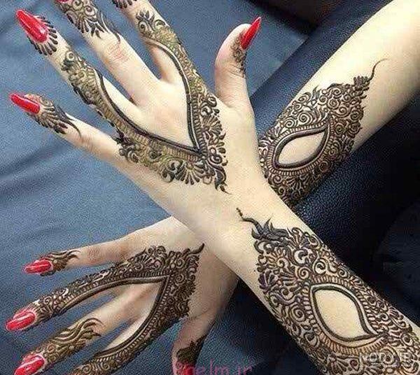 عکس دست حنا عروس بلوچ