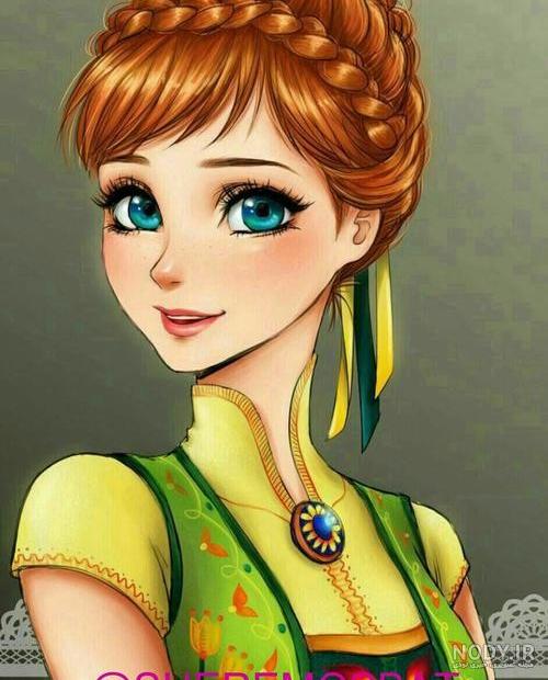 پوستر دیواری السا و آنا ، کاغذ دیواری دخترانه