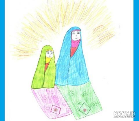 54 نقاشی نماز کودکانه پسرانه و دخترانه (تصاویر رنگ آمیزی + نقاشی آسان)