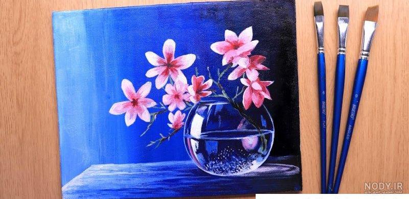 ایده نقاشی روی بوم کوچک با گواش