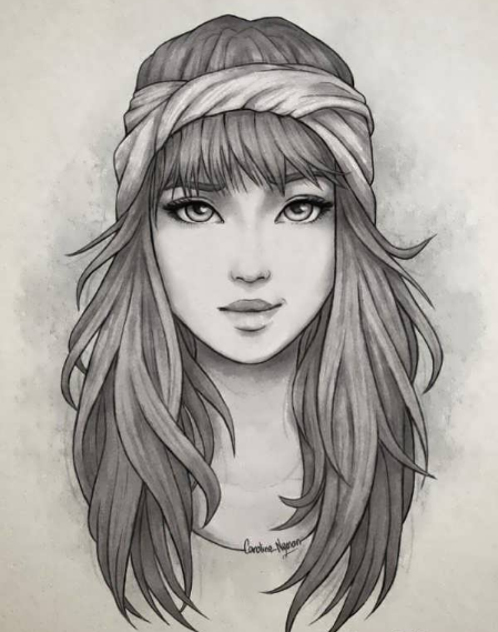 عکس نقاشی دخترونه لاتی ❤️ [ بهترین تصاویر ]