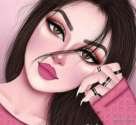 عکس نقاشی زیبا و آسان دخترانه جدید