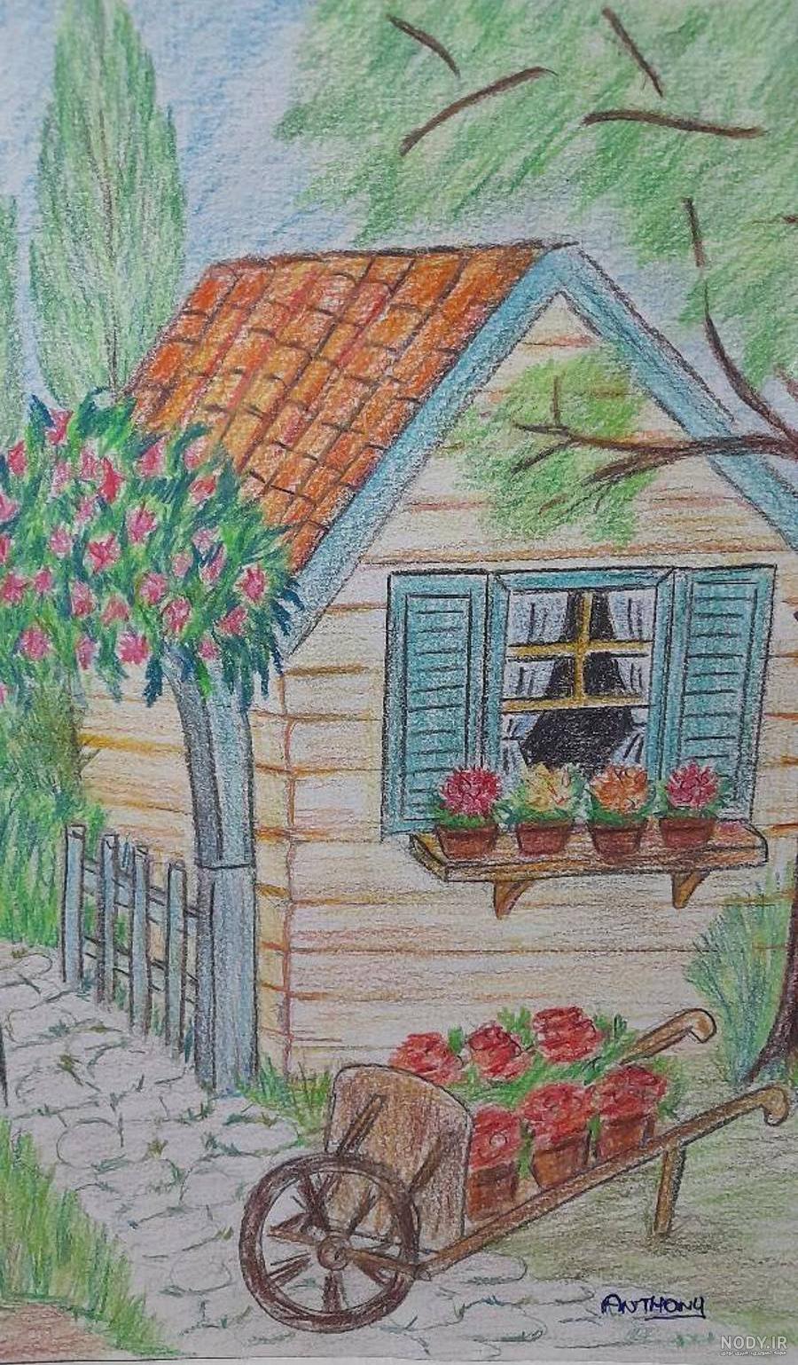 عکس کلبه نقاشی ساده