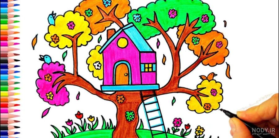 نقاشی خانه برای کودکان؛ زیباترین طرح های خانه برای رنگ آمیزی - ستاره