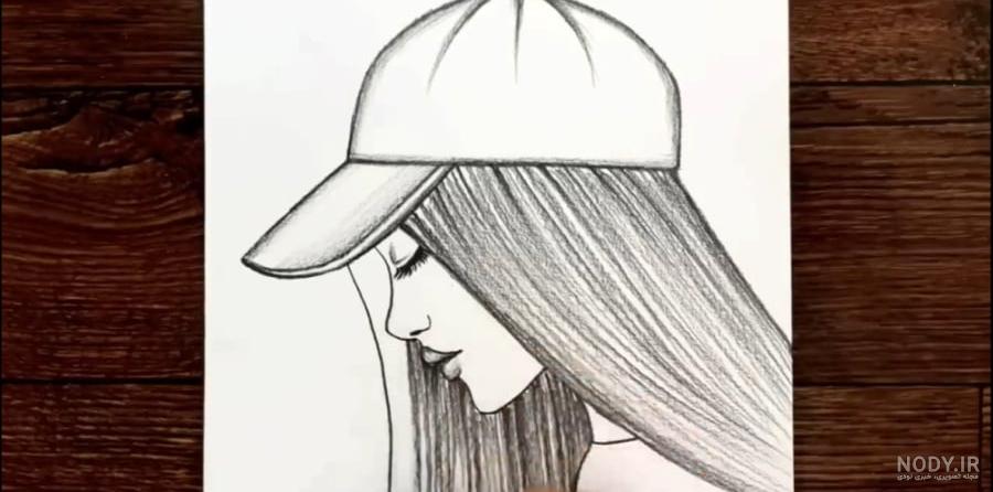 نقاشی دختر با کلاه - عکس نودی