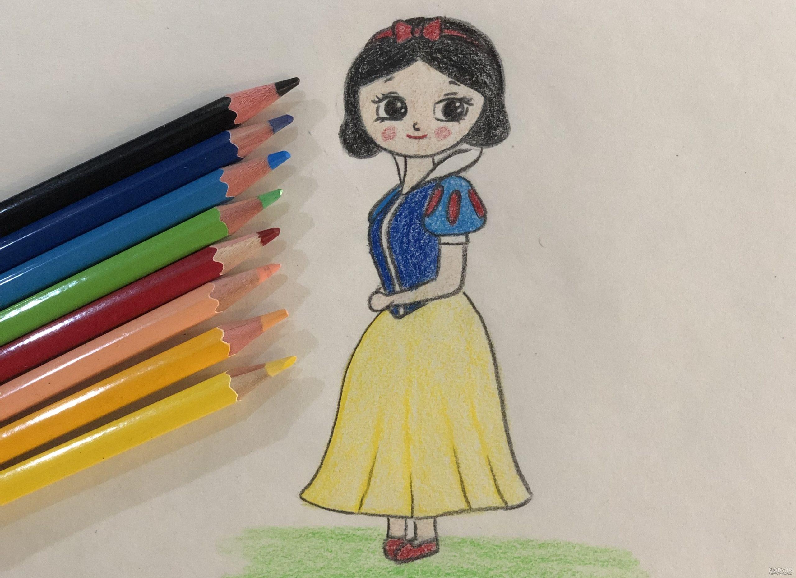 نقاشی دخترانه زیبا و آسان جدید