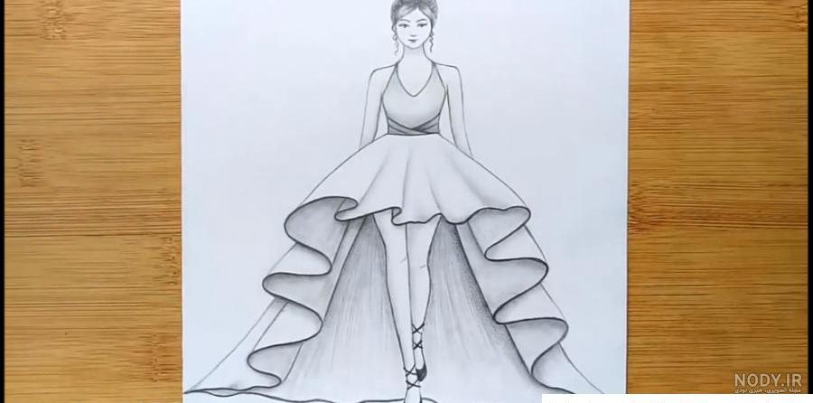 نقاشی دخترانه زیبای طراحی