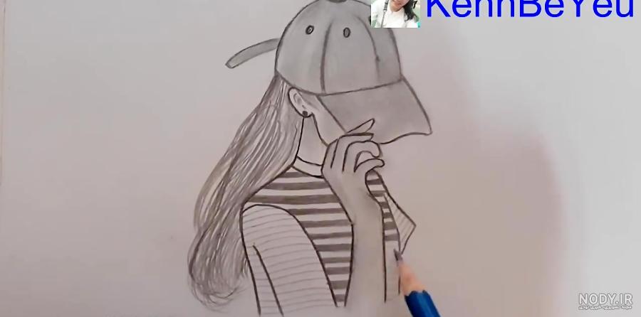 نقاشی دخترانه سخت ❤️ [ بهترین تصاویر ]